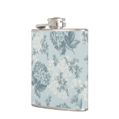 Retrofloreel patroon met viburnum bloemen heupfles (Links)