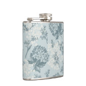 Retrofloreel patroon met viburnum bloemen heupfles (Rechts)