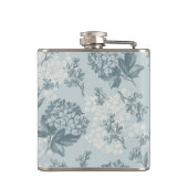 Retrofloreel patroon met viburnum bloemen heupfles (Achterkant)