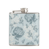 Retrofloreel patroon met viburnum bloemen heupfles (Voorkant)