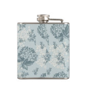 Retrofloreel patroon met viburnum bloemen heupfles (Achterkant)