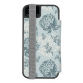 Retrofloreel patroon met viburnum bloemen incipio iPhone portemonnee hoesje (Agenda Achterkant)