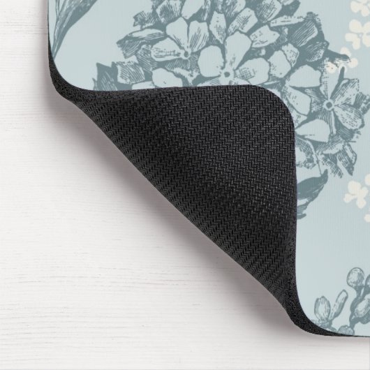 Retrofloreel patroon met viburnum bloemen muismat (Hoek)