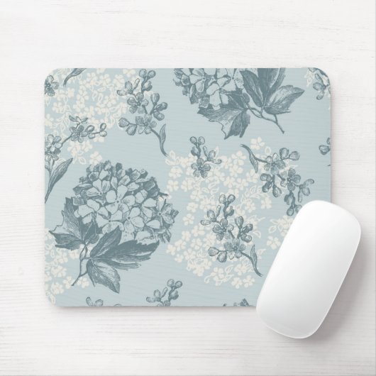 Retrofloreel patroon met viburnum bloemen muismat (Met muis)