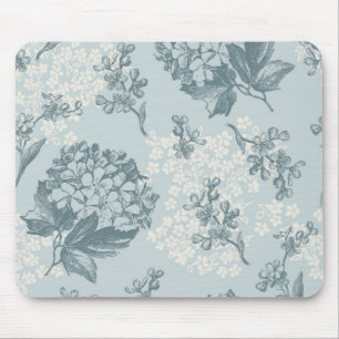 Retrofloreel patroon met viburnum bloemen muismat