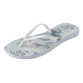 Retrofloreel patroon met viburnum bloemen teenslippers (Schuin)