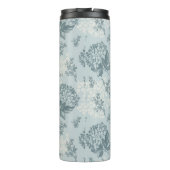 Retrofloreel patroon met viburnum bloemen thermosbeker (Achterkant)