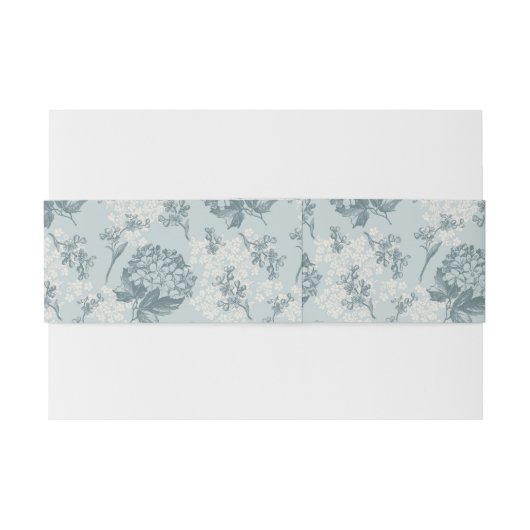 Retrofloreel patroon met viburnum bloemen uitnodigingen wikkel (Achterkant Voorbeeld)