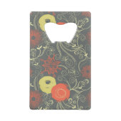 Retroflorpatroon 2 creditkaart flessenopener (Achterkant)