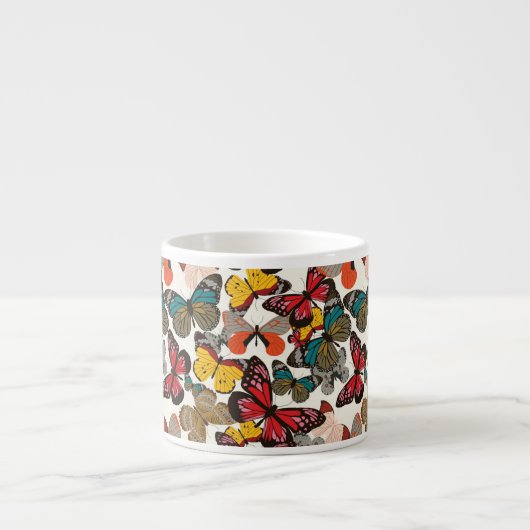 Retroflorpatroon 2 espresso kop (Voorkant)