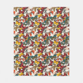 Retroflorpatroon 2 fleece deken (Voorkant)