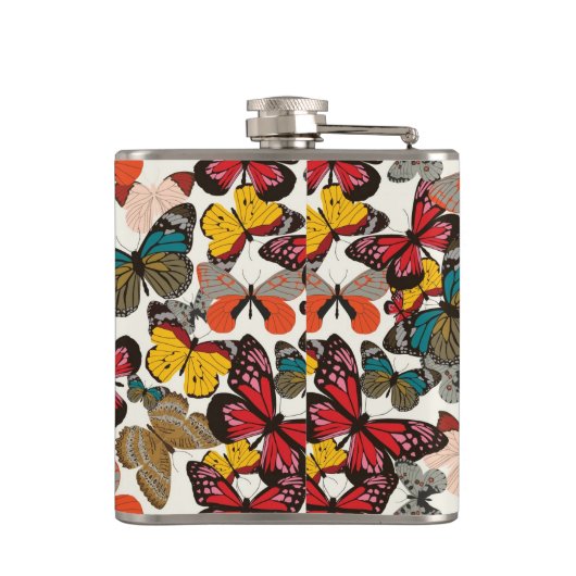 Retroflorpatroon 2 heupfles (Achterkant)