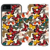 Retroflorpatroon 2 incipio iPhone portemonnee hoesje (Agenda Open)