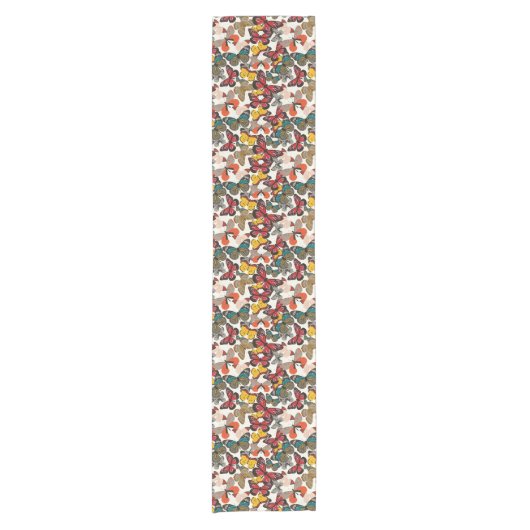 Retroflorpatroon 2 korte tafelloper (Voorkant)