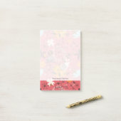 Retroflorpatroon 2 post-it® notes (Op bureau)