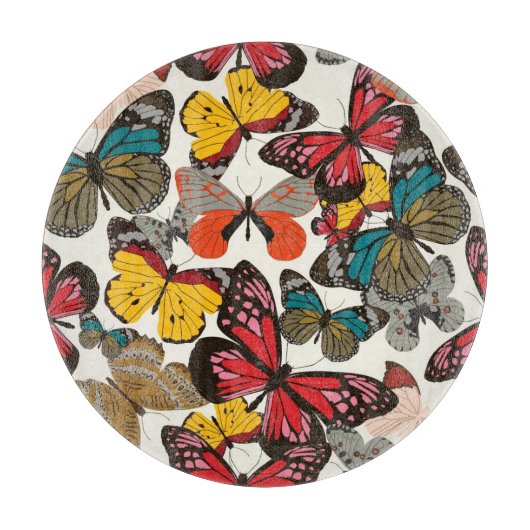 Retroflorpatroon 2 snijplank (Voorkant)