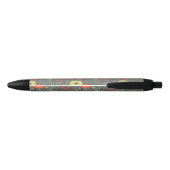 Retroflorpatroon 2 zwarte inkt pen (Achterkant)