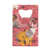 Retroflorpatroon 3 creditkaart flessenopener (Achterkant)