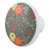 Retroflorpatroon 3 keramische knop (Rechts)