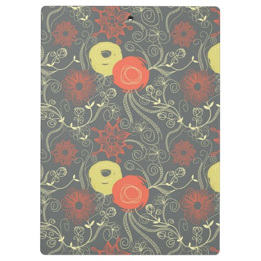 Retroflorpatroon 3 klembord (Achterkant)