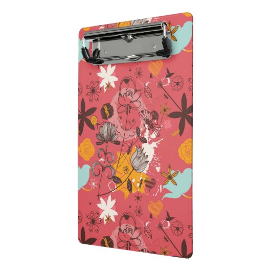 Retroflorpatroon 3 mini klembord (Angled2)