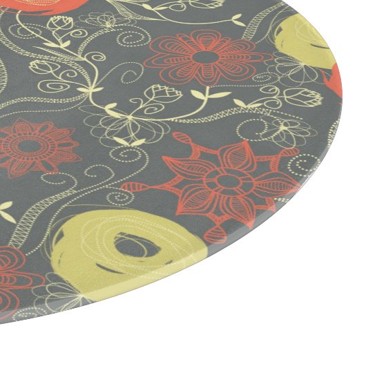 Retroflorpatroon 3 snijplank (Hoek)