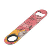 Retroflorpatroon 3 speed flessenopener (Voorkant Gekanteld)