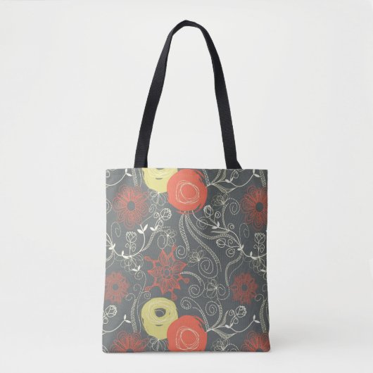 Retroflorpatroon 3 tote bag (Voorkant)