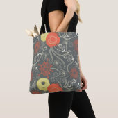 Retroflorpatroon 3 tote bag (Dichtbij)