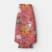 Retroflorpatroon 4 flesjeskoeler (Voorkant)