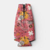 Retroflorpatroon 4 flesjeskoeler (Achterkant)