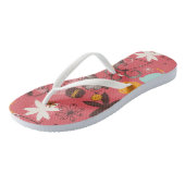 Retroflorpatroon 4 teenslippers (Schuin)