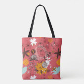Retroflorpatroon 4 tote bag (Achterkant)