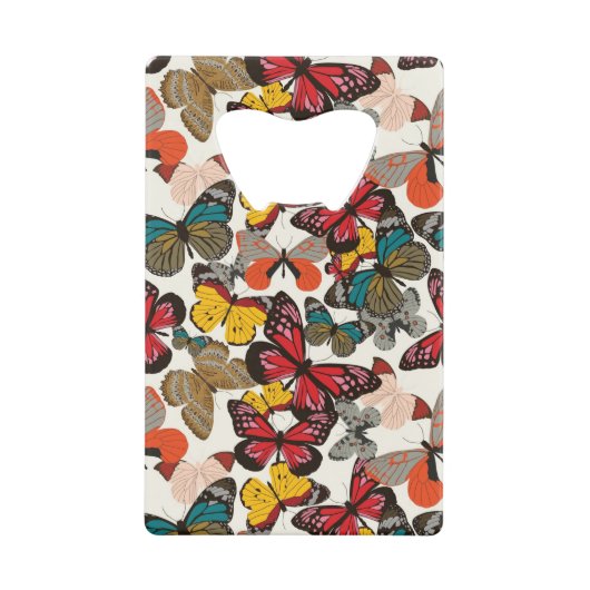 Retroflorpatroon 5 creditkaart flessenopener (Voorkant)