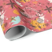 Retroflorpatroon 7 cadeaupapier (Rol Hoek)