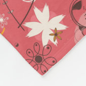 Retroflorpatroon 7 fleece deken (Hoek)