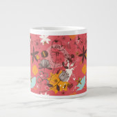 Retroflorpatroon 7 grote koffiekop (Voorkant)