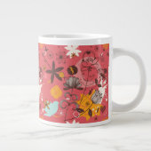 Retroflorpatroon 7 grote koffiekop (Rechts)