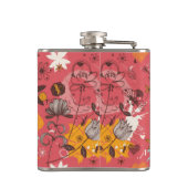 Retroflorpatroon 7 heupfles (Achterkant)