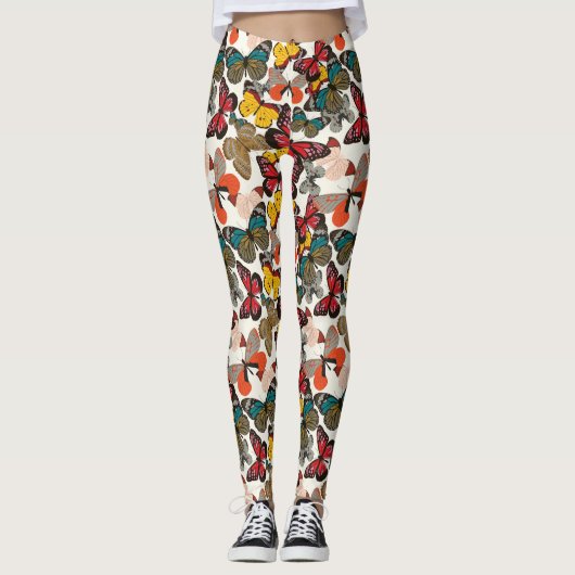 Retroflorpatroon 7 leggings (Voorkant)