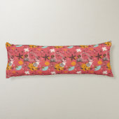 Retroflorpatroon 7 lichaamskussen (Achterkant)