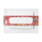 Retroflorpatroon 7 uitnodigingen wikkel (Voorkant Voorbeeld)