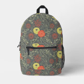 Retroflorpatroon Bedrukte Rugzak (Voorkant)