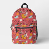 Retroflorpatroon Bedrukte Rugzak (Voorkant)