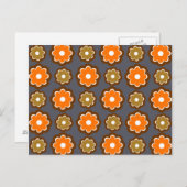 Retroflorpatroon Briefkaart (Voorkant / Achterkant)