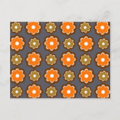 Retroflorpatroon Briefkaart (Voorkant)