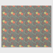 Retroflorpatroon Cadeaupapier (Vlak)
