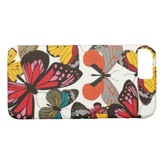 Retroflorpatroon Case-Mate iPhone Case (Achterkant (Horizontaal))