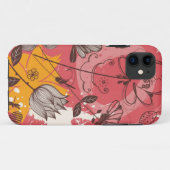 Retroflorpatroon Case-Mate iPhone Case (Achterkant (horizontaal))