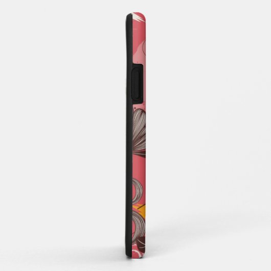 Retroflorpatroon Case-Mate iPhone Case (Achterkant/rechts)